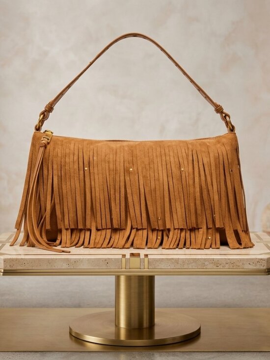 Steve Madden Handbags - Boheme Bag Tobacco Fringe Shoulder Bag by Steve Madden